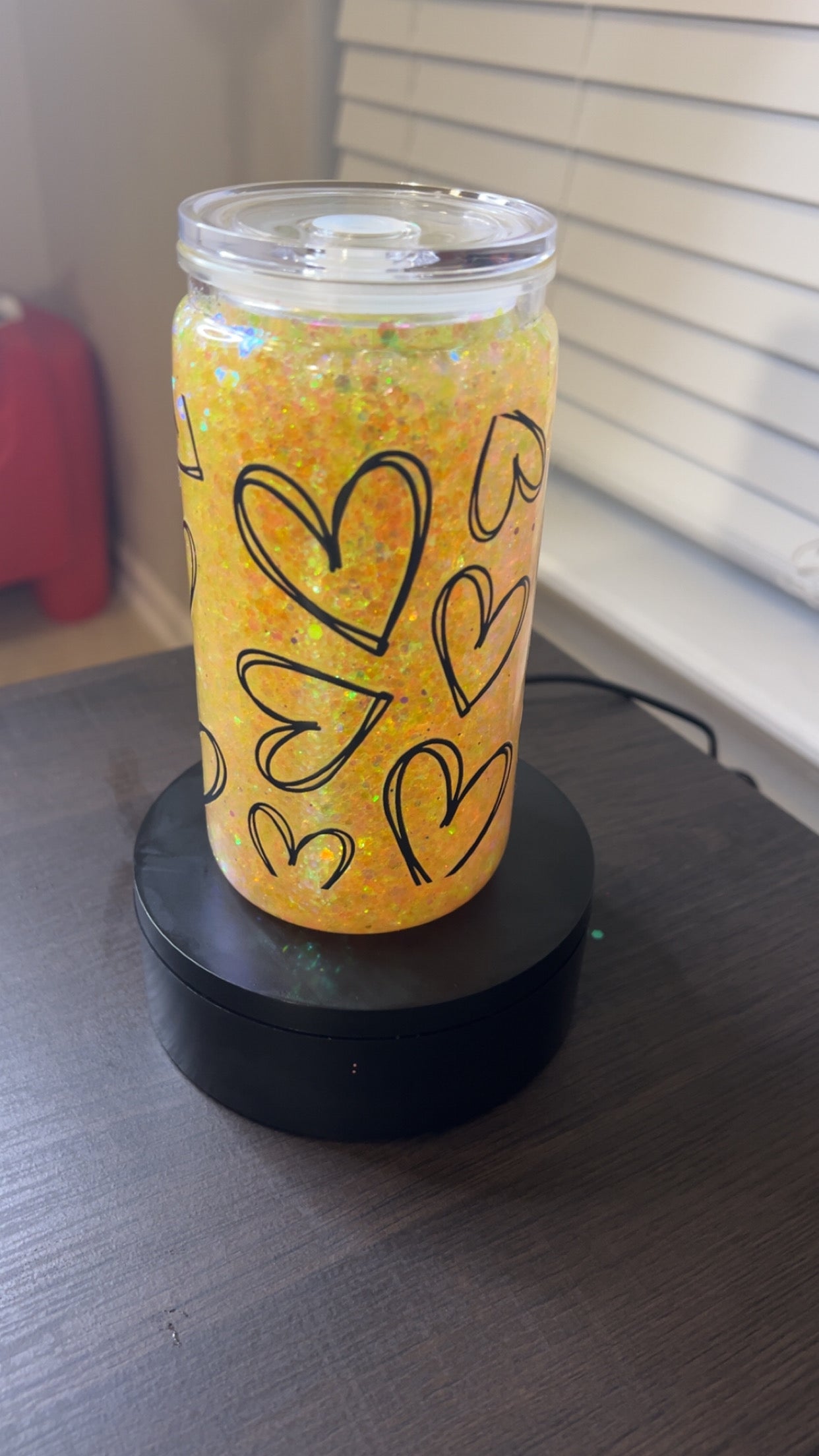 Hearts Acrylic Tumbler